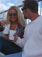 Brunette milf spreads her legs wide and waits for cock insertion