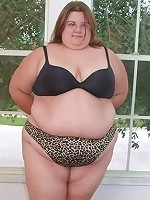 Big BBW Babe Undressing Showing Big Belly and Fat Butt