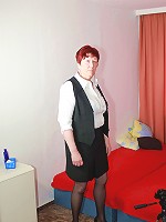 Naughty housewfe showing off her goods