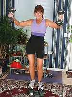 Athletic and mature redhead Shauna from AllOver30 working out naked