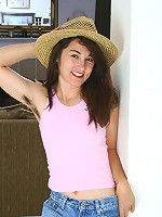 MILF with hairy pits and pussy has fun spreeading for the camera