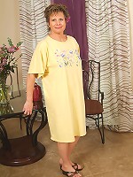 Horny 55 year old Judy plays with her mature and hairy pussy