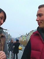 She brings him home and tells him she needs to shower but he joins the fat girl in there