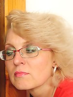 Sexy glasses on hot granny slut