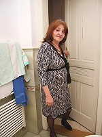 When the mature babe comes out of the shower in a towel he feels the need to fuck her hard