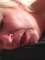 Son in law has drinks with the mature blonde and he wants to fuck her chubby hole hard