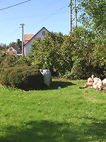 His mother in law is chubby and seductive and she's taking his cock hard in her wet pussy