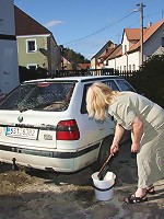 Fucking his hot mature mother in law and cumming when she strokes his big boner hard