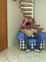 The wrinkled blonde granny gets his young dick hard and he tags her pussy deeply