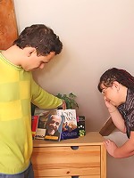 Granny slut gets on her hands and knees and he bangs her old pussy from behind