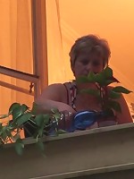 After a good roll in the hay with the hot granny he makes a cummy mess on her body