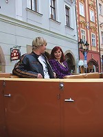 She goes home with him after a ride in a vintage car and the two of them have great granny sex