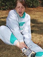 His cock slides into her from behind and the ancient babe moans and looks fucking awesome