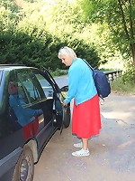 She is a hot granny whore and she totally loves the idea of being fucked by his big cock