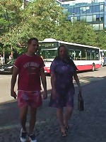 He puts her on his bed and he fucks her old pussy hard from behind and she loves it