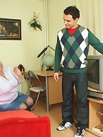 The mature pussy is steaming hot and the mature body is fat, flabby and aroused