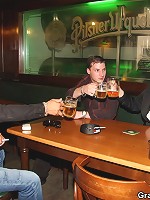 Two guys and their granny lover have a threesome and she enjoys all the hard cock