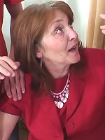 The guys come in because she has jobs for them but they end up fucking her mature pussy