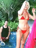 Horny cougar seduces a younger guy