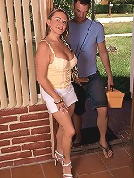 Big boobed milf sucking and fucking a huge cock