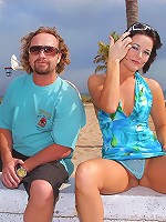 watch 2 super hot bikini babes rides around in their scooter in these beach side reality topless 3some fuck pics